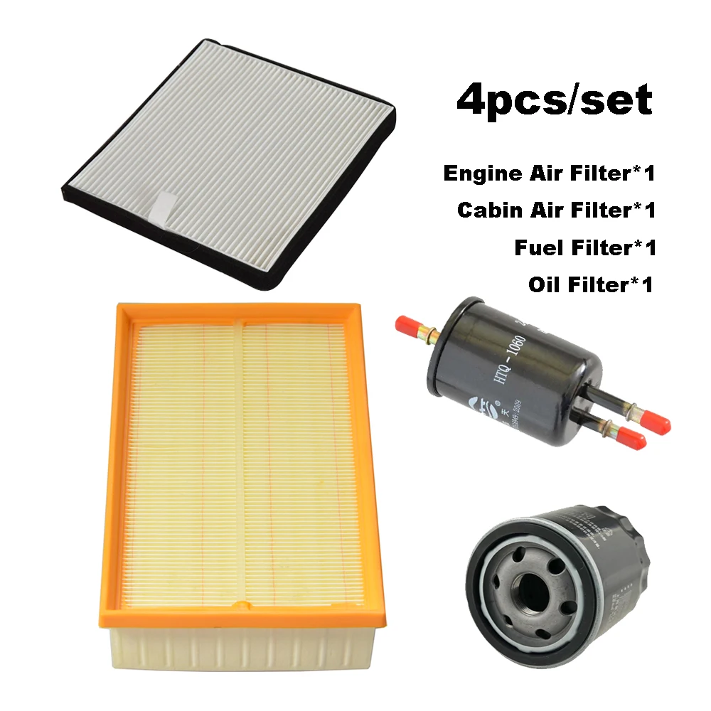 

4 шт. Набор фильтров для BAOJUN 530 1,5 T CHEVROLET Captiva 2018-2022 WuLing alмаз 560 730 аксессуары для двигателя A/C воздушный топливный масляный фильтр