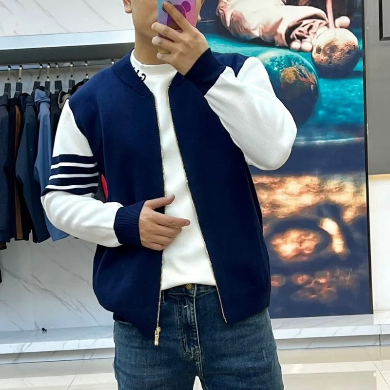 Свитер куртка корейская версия осенне-зимняя бейсбольная майка с четырьмя