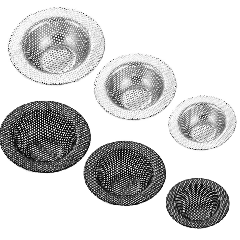 

3 Pack Stainless Steel Kitchen Sink Strainer Food Catcher for Most Sink Drains, Anti-Clogging Micro Perforation Holes