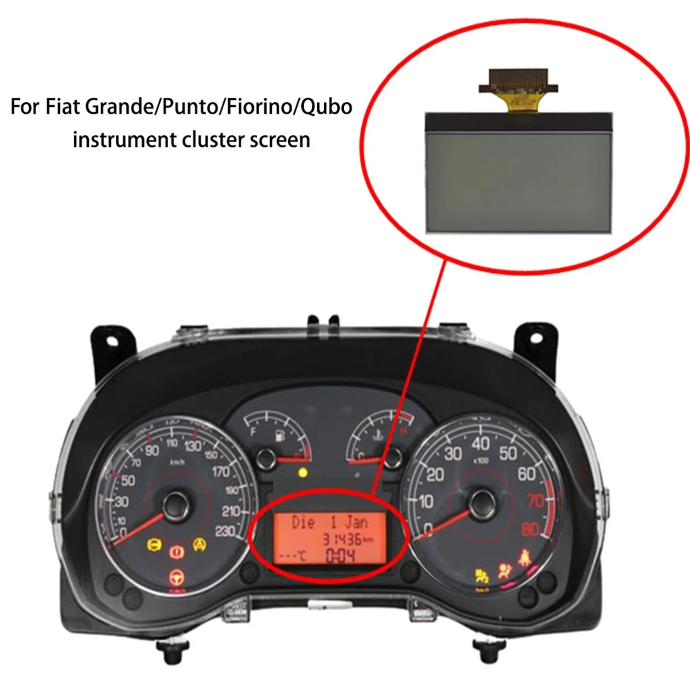 

LCD Display Screen Replacement Dashboard Cluster ForGrande/Punto/Fiorino/Qubo 2003~2012 Car Interior Parts