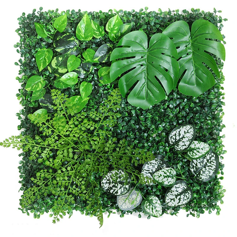 

50x50CM 3D Artificial Grass Wall Panel Plastic Indoor Green Lawn DIY Home Decor Wedding Backdrop Flower Plant Wall