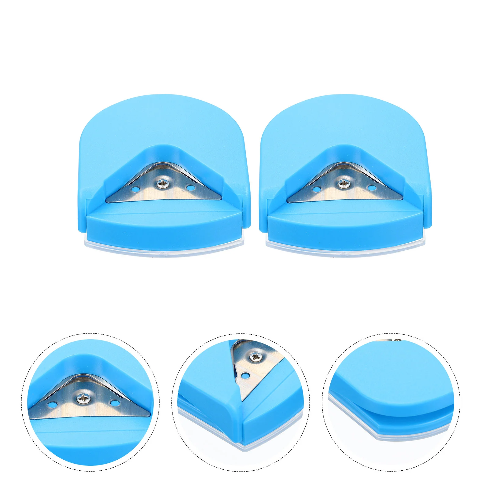 

2 Pcs Fillet Corner Office DIY Picture Hole Punch Tool Business Card Paper Trimming Photo Trimmer Convenient Abs