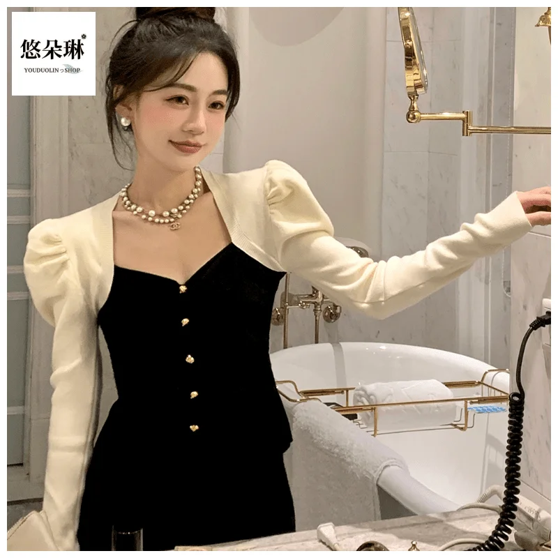 Женская трикотажная нижняя рубашка с длинными рукавами в стиле Pure Desire для