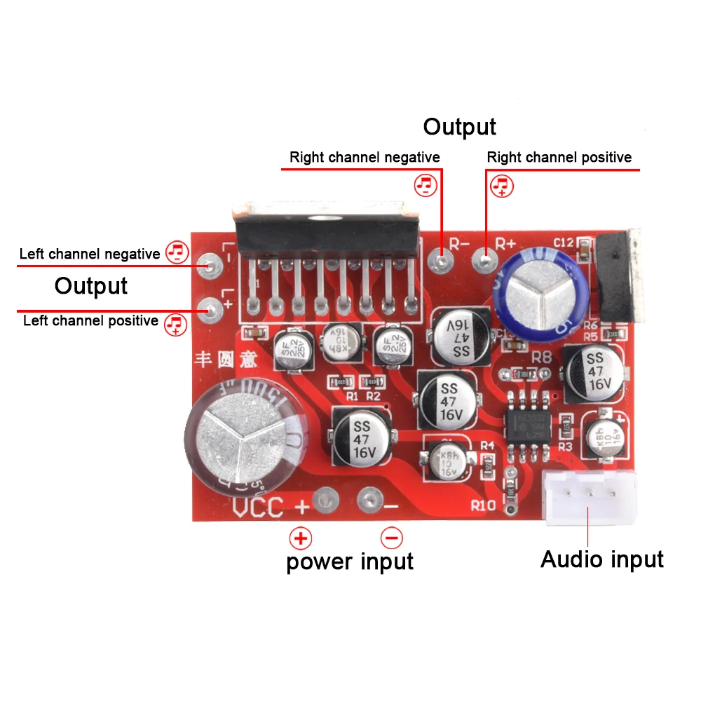 Ziqqucu TDA7379 Stereo Amplifier Board Module DC 12V 38W+38W 38W*2 AD828 Front Speaker Audio System Audio Board Volume Control