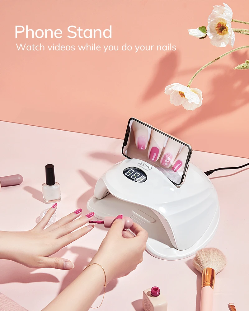 Лампа УФ светодиодный LED для сушки гель-лака 48 Вт 4 режима |