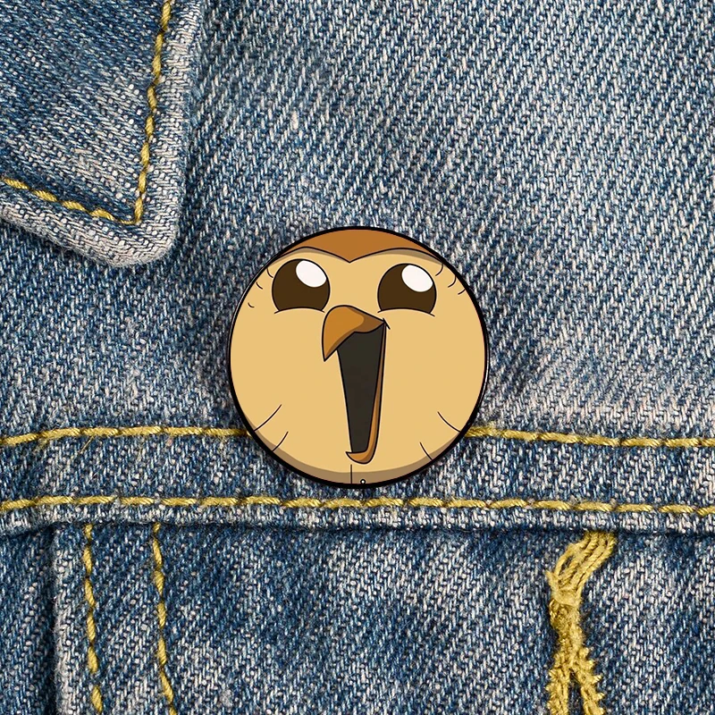 

Surprised owl Printed Pin Custom Funny Brooches Shirt Lapel Bag Cute Badge Cartoon enamel pins for Lover Girl Friends