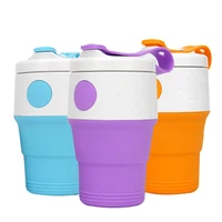 bpa free shipping portable silicone collapsible foldable travel folding tableware coffee cup water bottle mug