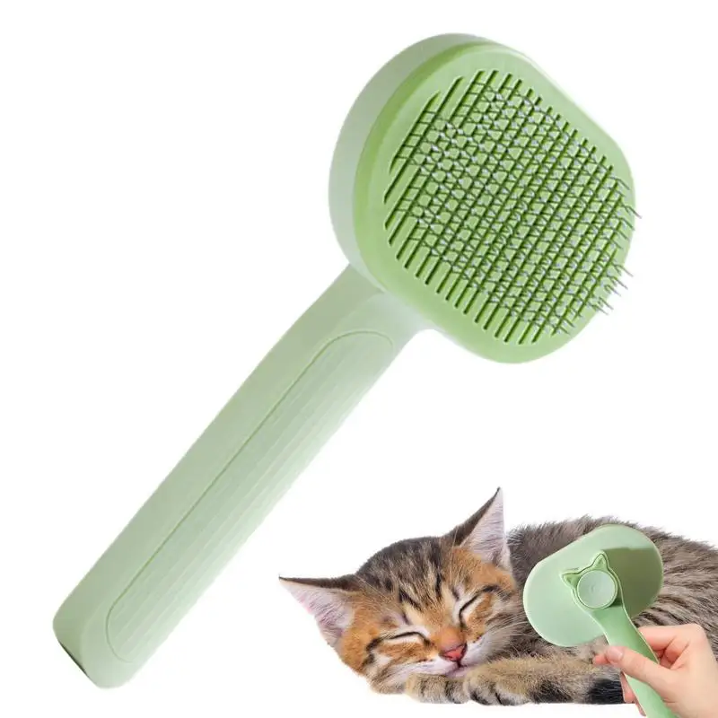 

Self Cleaning Slicker Brush Dog Brush For Shedding Dog Cat Bunny Pet Grooming Shedding Brush Easy Using Pet Massaging Tool