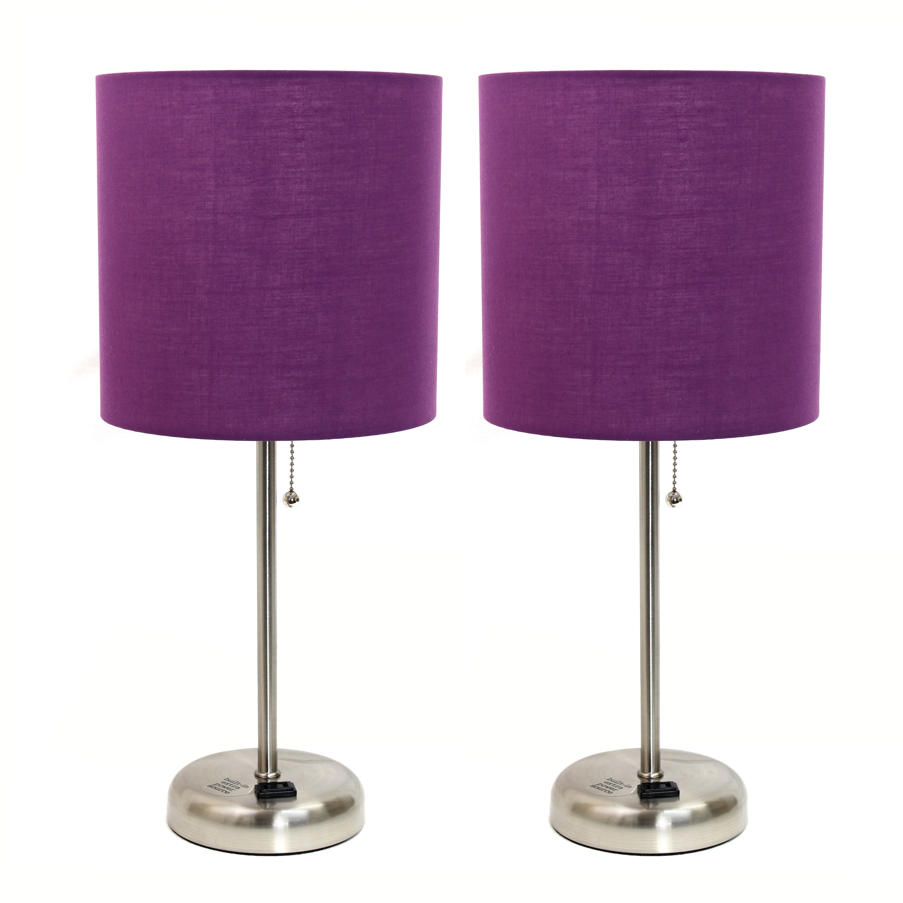 

HMTX Stick Lamp with Outlet and Fabric Shade Two Pack Set