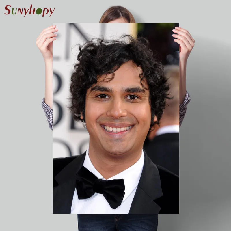 На заказ высокое качество Kunal Nayyar картина на стену холст постер ткань печать