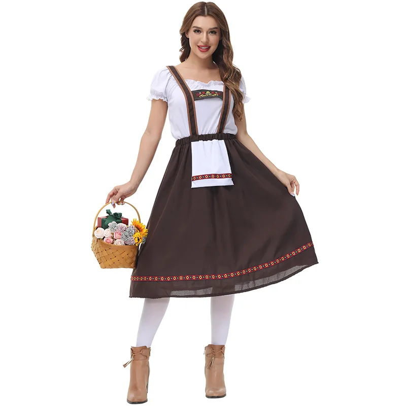 

Adult Women German Traditional Beer Festival Oktoberfest Dress Halloween Cosplay Costumes Role Play Outfit