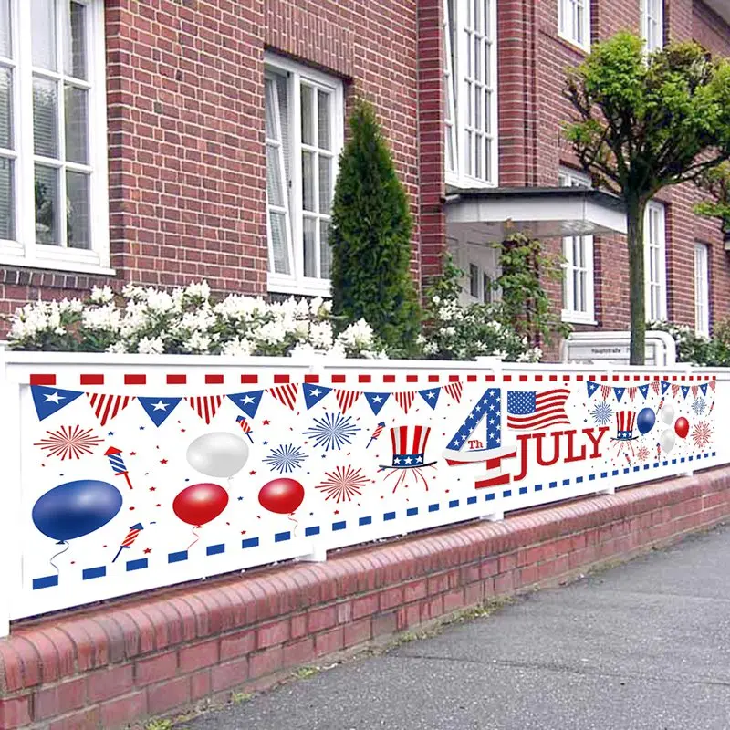1 шт. красный синий счастливый 4 июля баннер открытый День Независимости флаг