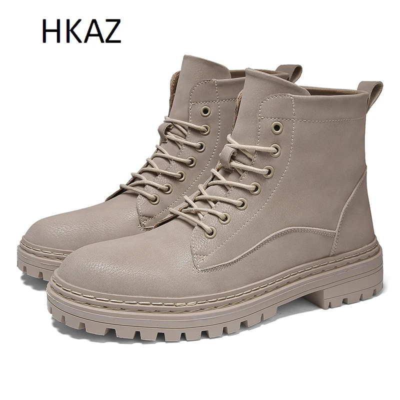 

Men's Boots Round Toe Thick Bottom Comfortable Non-slip Wear-Resistant Fashion Wild Popular Model Spring and Autumn Main Push