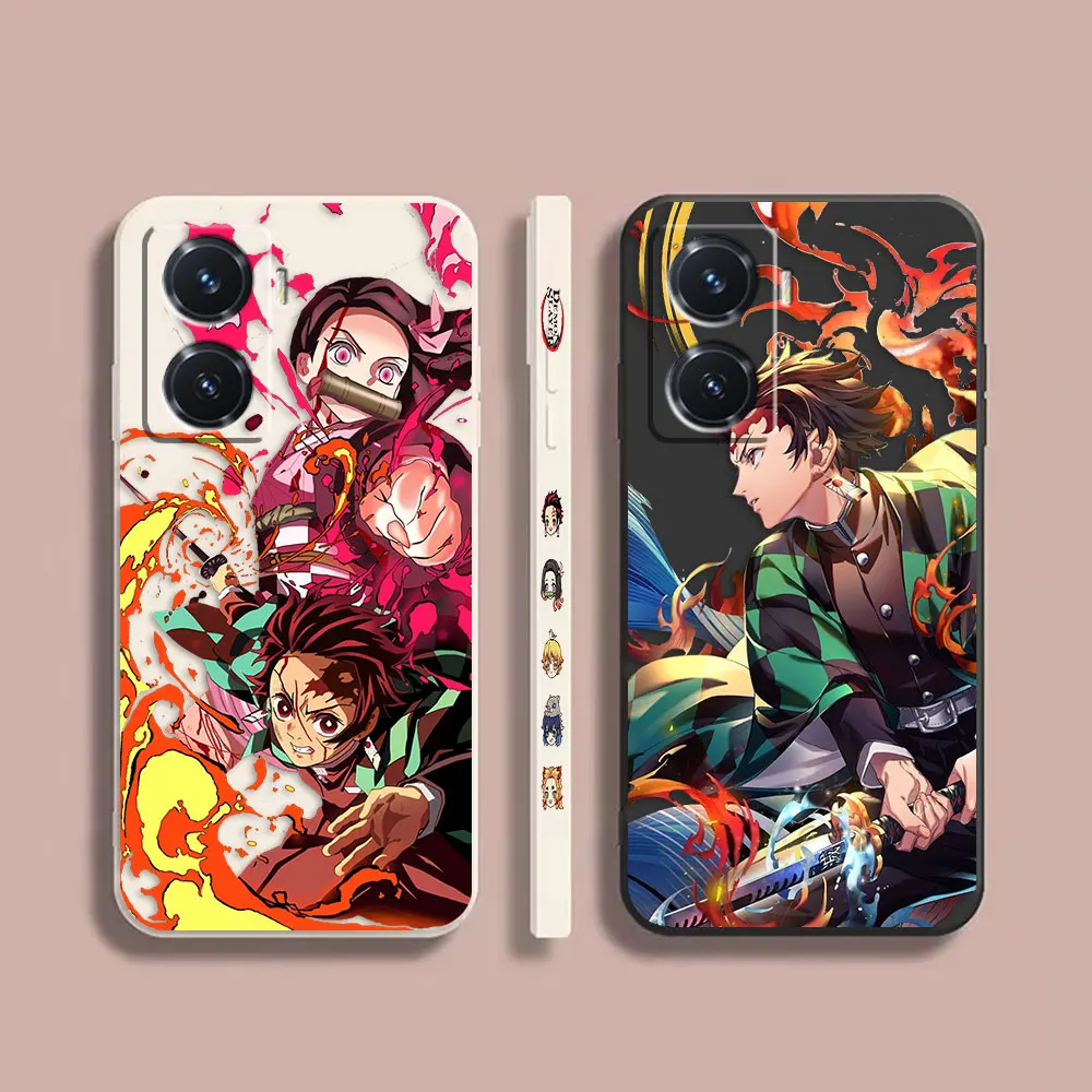 

Demon Slayer Kamado Nezuko Cartoon Case For VIVO Y55S Y31 Y33S Y55 Y35 Y51S Y52S Y53S Y66 Y73S Y77 Y85 Y93 Case Funda Shell Capa