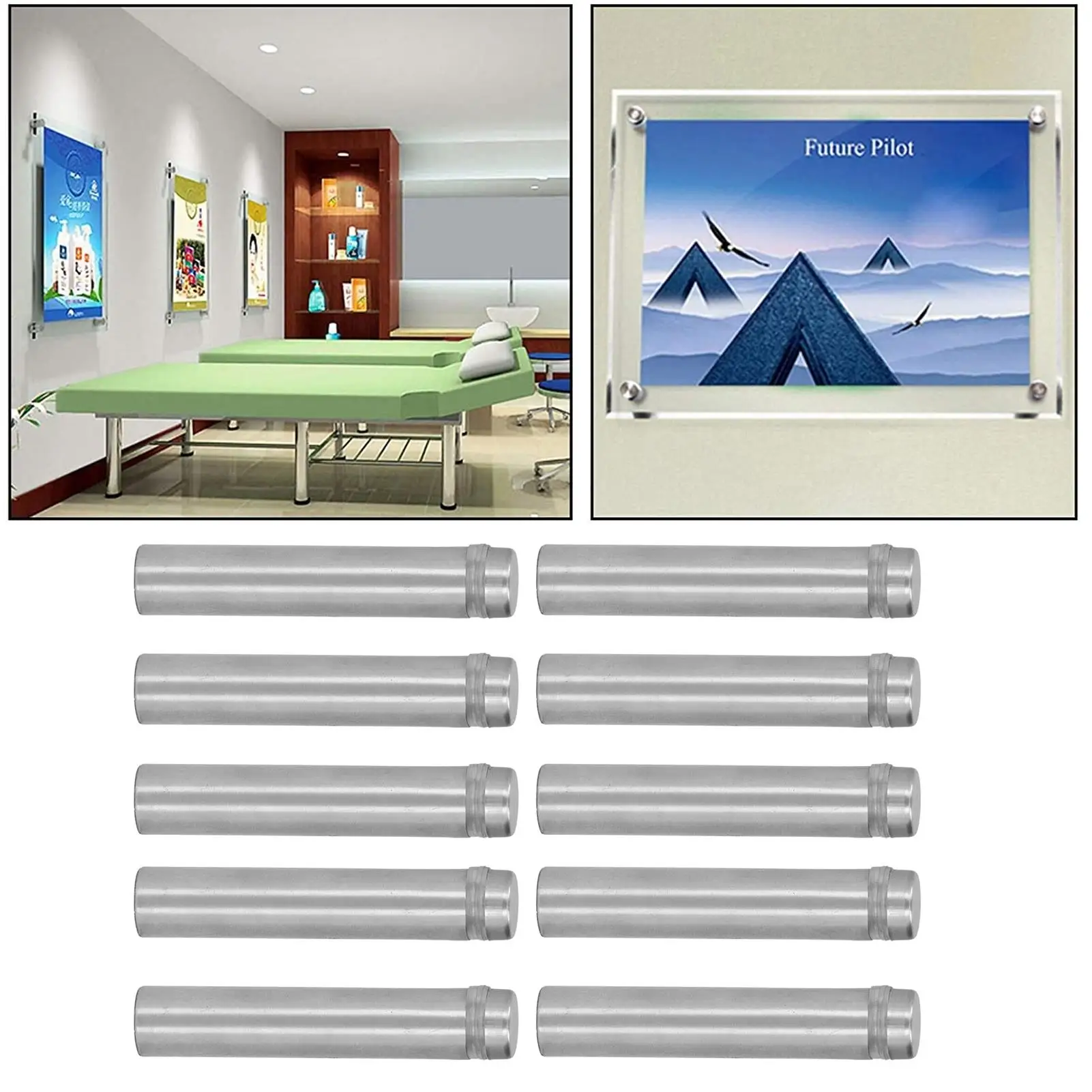 Набор стопорных винтов 12x6 0 мм из нержавеющей стали с настенными креплениями для