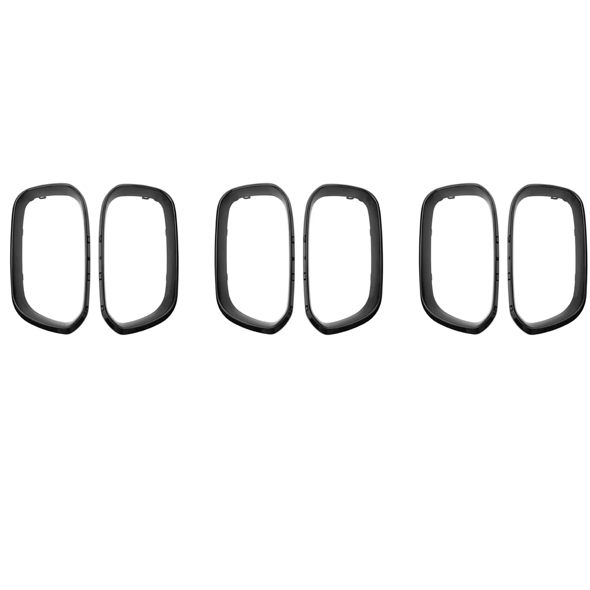 

3X Bright Black in the Net Frame Decoration in the Grid Grille Modified Parts for 2015-2018 BMW 1 Series F20 F21