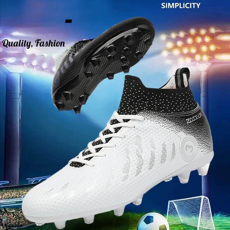 

Quality Messi Football Shoes Anti-Slip Wholesale Society Soccer Cleats Boots Outdoor Futsal Training Matches Sneaker 31-48 Size