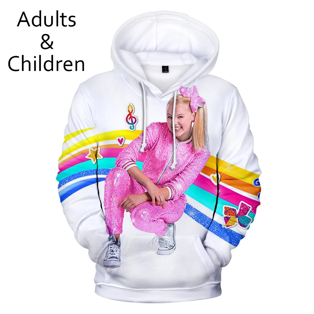 

New 3D JOJO SIWA Hoodies Boys Girls Fashion Autumn Hoodie Sweatshirts 3D Children JOJO SIWA Popular Pullover Teenage Sportwear