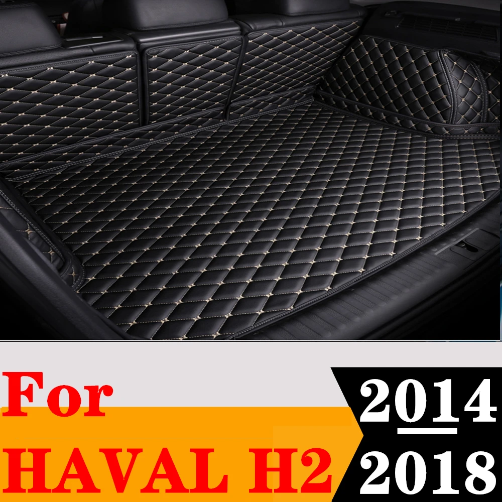 

Sinjayer Waterproof Highly Covered Car Trunk Mat Tail Boot Pad Carpet Cover Rear Cargo Liner FIT For Haval H2 2014 2015-2018