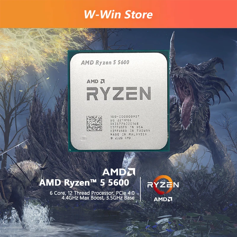 

Процессор AMD Ryzen 5 5600 R5 5600 3,5 ГГц шестиядерный двенадцатипоточный процессор 7 нм 65 Вт L3 = 32M 100-000000927 разъем AM4 без вентилятора