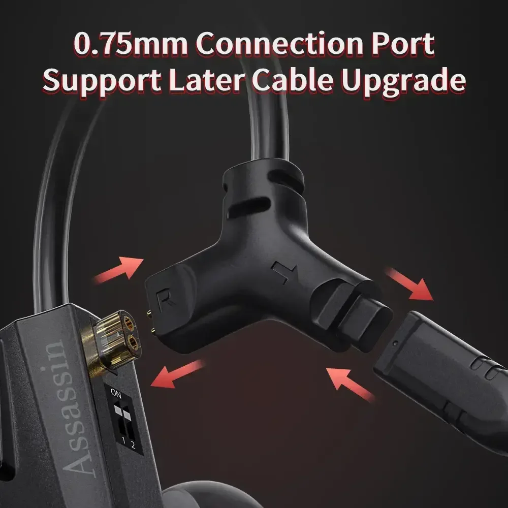 CVJ Assassin 10 мм 1DD + 1BA 1 Новый вибропривод двухканальный 3D вибрирующий игровой IEMs HiFi
