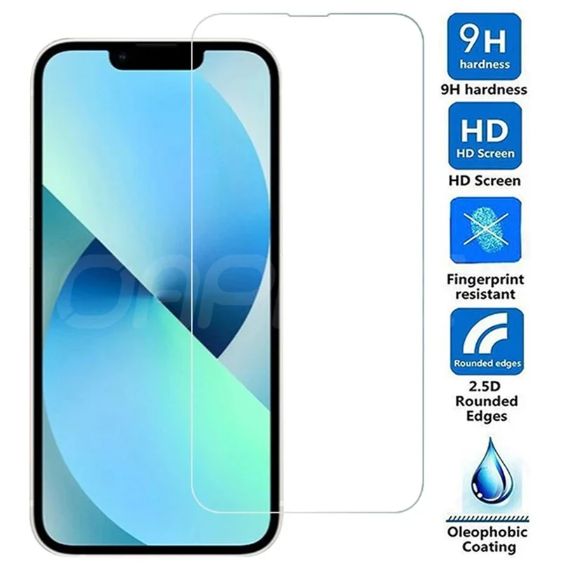 Закаленное стекло с полным покрытием для iPhone 13 12 11 Pro Max Защитная пленка экрана mini X