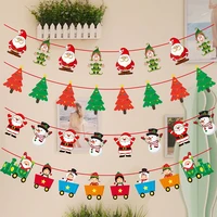decoration christmas home banner drop ornaments diy wall hanging snowmansockshousesanta claus ornament pendant