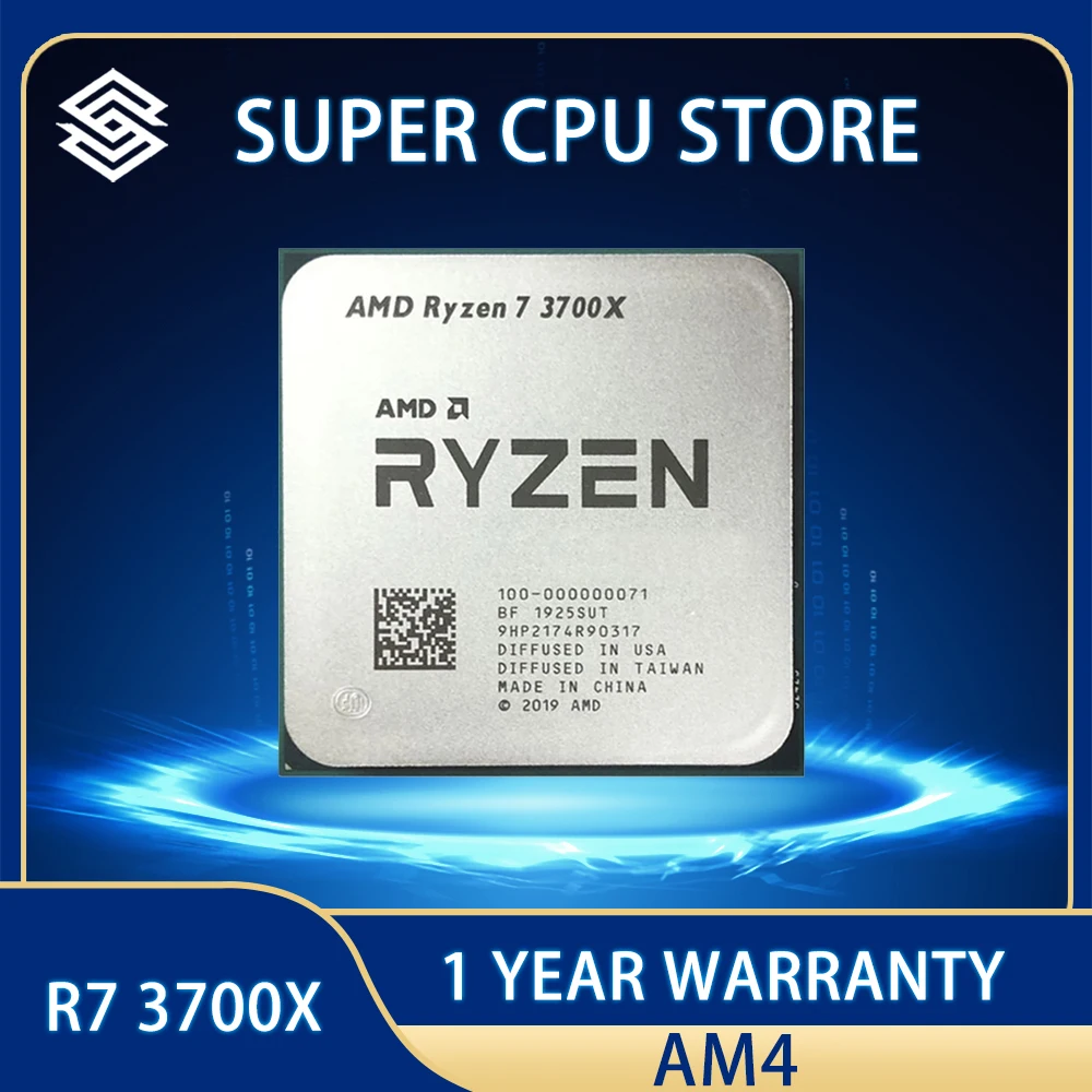 

AMD Ryzen 7 3700X R7 3700X 3.6 GHz Eight-Core Sixteen-Thread CPU Processor 65W 7NM L3=32M 100-000000071 Socket AM4