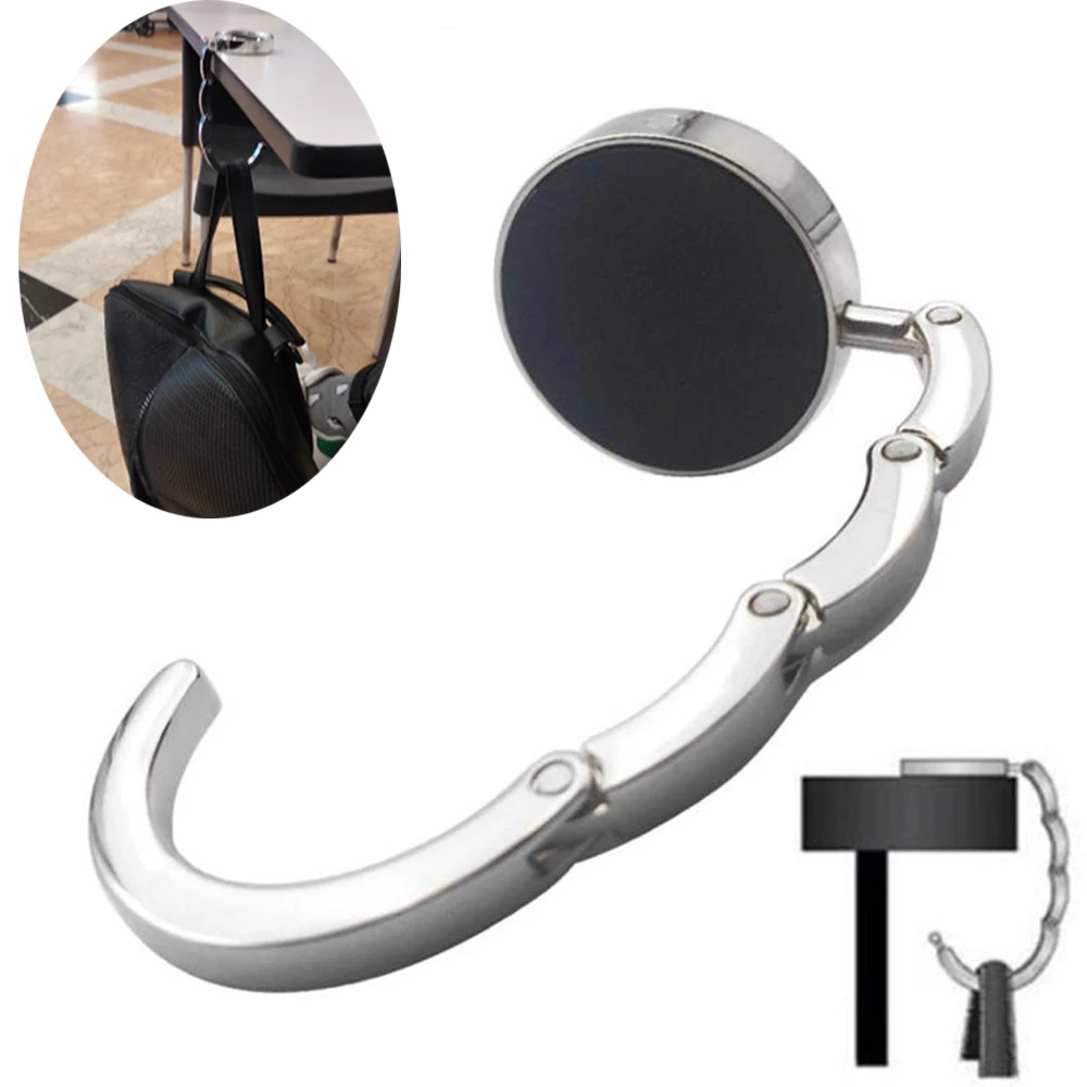fashion bag holder handbag hanger folding hook holder portable key ring rack table hook hardware travel outdoor storage free global shipping