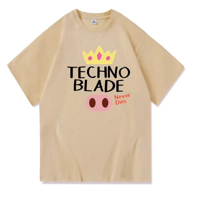 

2022 New Technoblade Merch Funny Men's T-shirts Summer 100%Cotton Male T Shirt Hipster Hip-hop Shirt Homme Tshirt Men Oversized