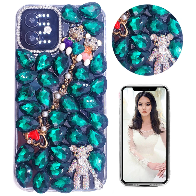

For Honor 30i Case Luxury Rhinestone Fashion Women Case For Huawei Honor 9X 8X 10 10i 20 20i 20S 30 30S Lite Pro V30 V40 Y9S