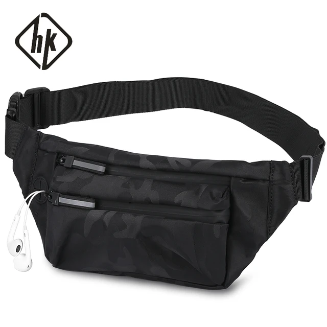 HcanKcan Waterproof Men's Waist Bag Casual Chest Pack Fashion Crossbody Bags For Men Multifunctional Shoulder Bag Man Belt Pouch 1