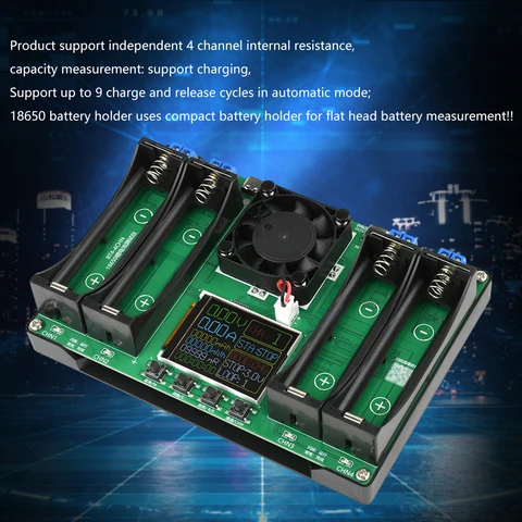 8-канальный тестер емкости литиевой батареи 18650, мАч, модуль измерения внутреннего сопротивления, тестер батареи 18650