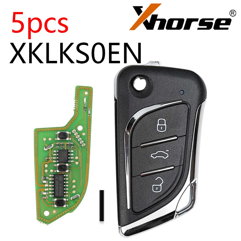 5 шт. пульт дистанционного управления Xhorse XKLKS0EN LEI.KSS Style (хромовое покрытие) с 3