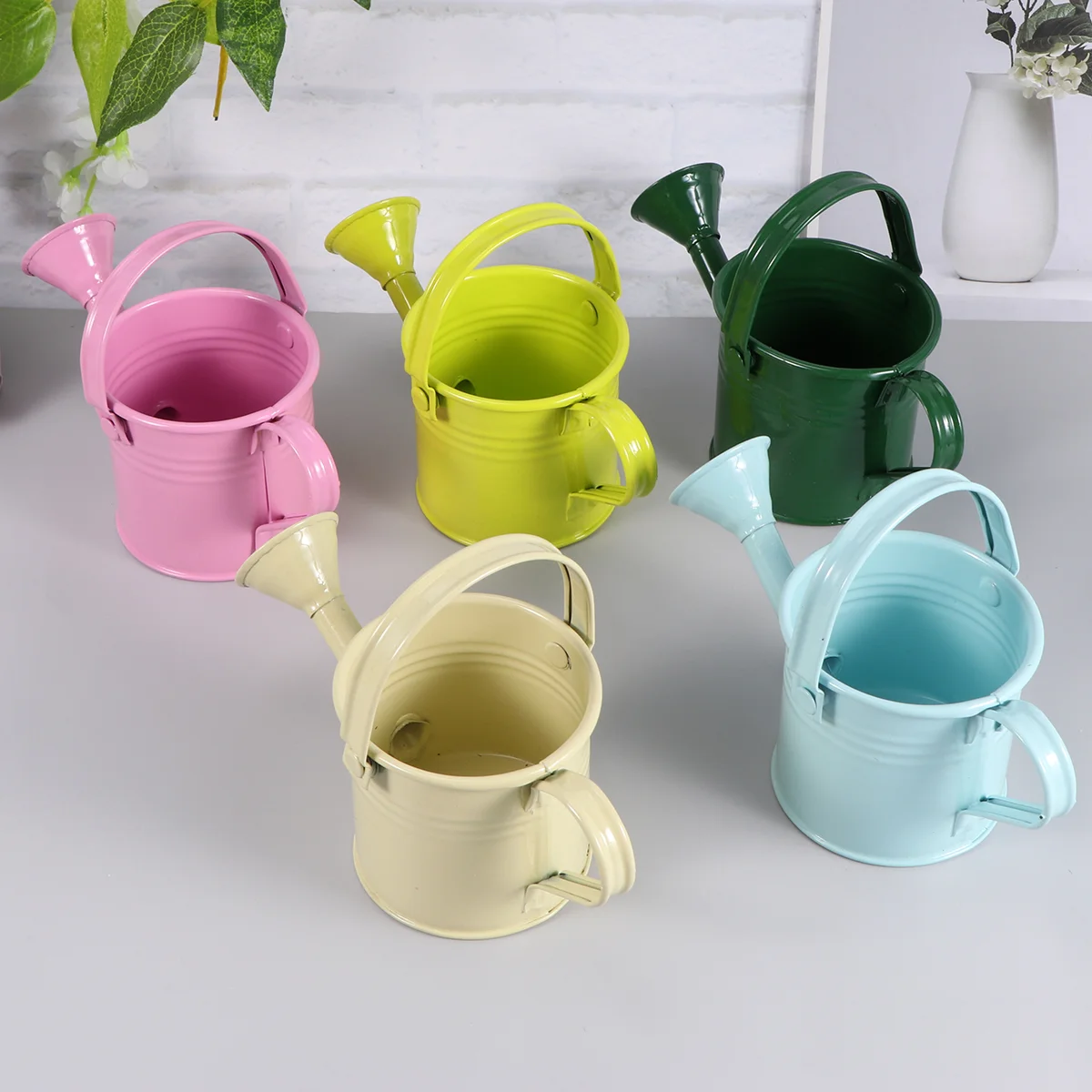 

Watering Can Kids Flower Metal Pot Mini Water Garden Iron Bucket Kettle Children Indoor Tin Cans Vase Spout Outdoor Bulk