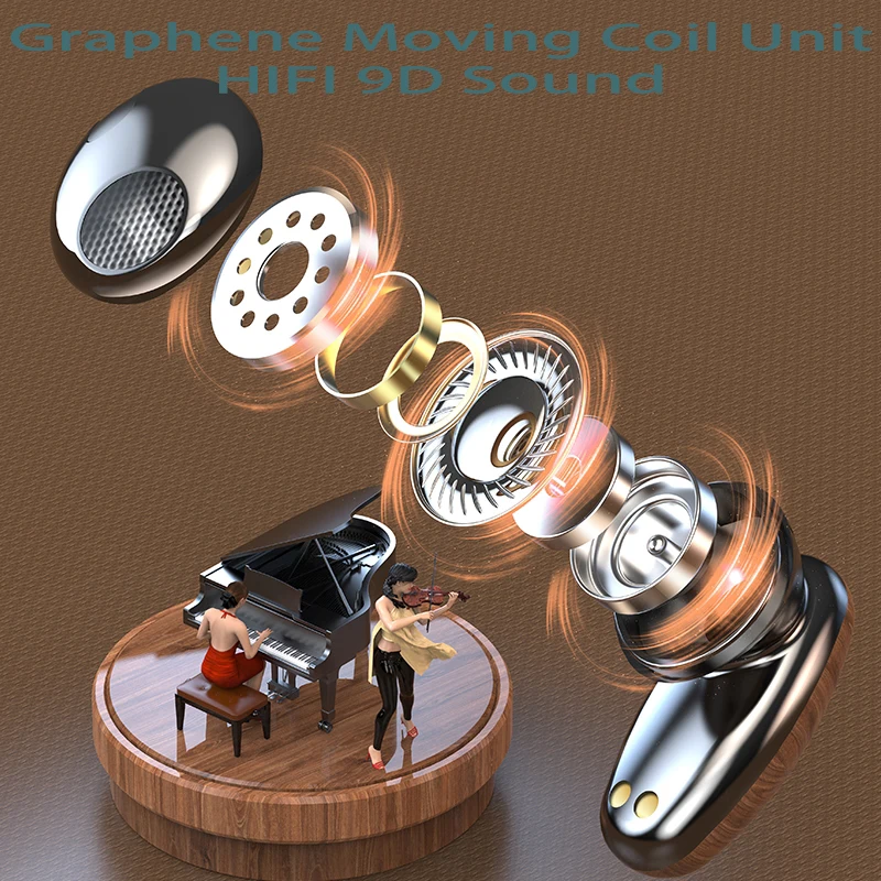 mdug tws m35 wireless bluetooth headset digital display emergency charging board mic hifi sound for xiaomi bluetooth compatible free global shipping