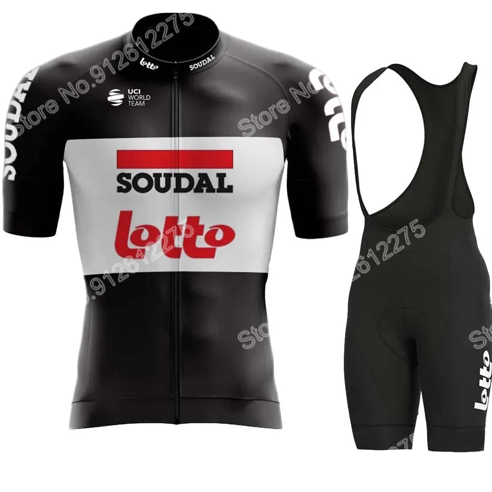 

Комплект одежды для езды на велосипеде Lotto Soudal, черная одежда для езды на велосипеде, рубашка для шоссейного велосипеда, комплект велосипедн...