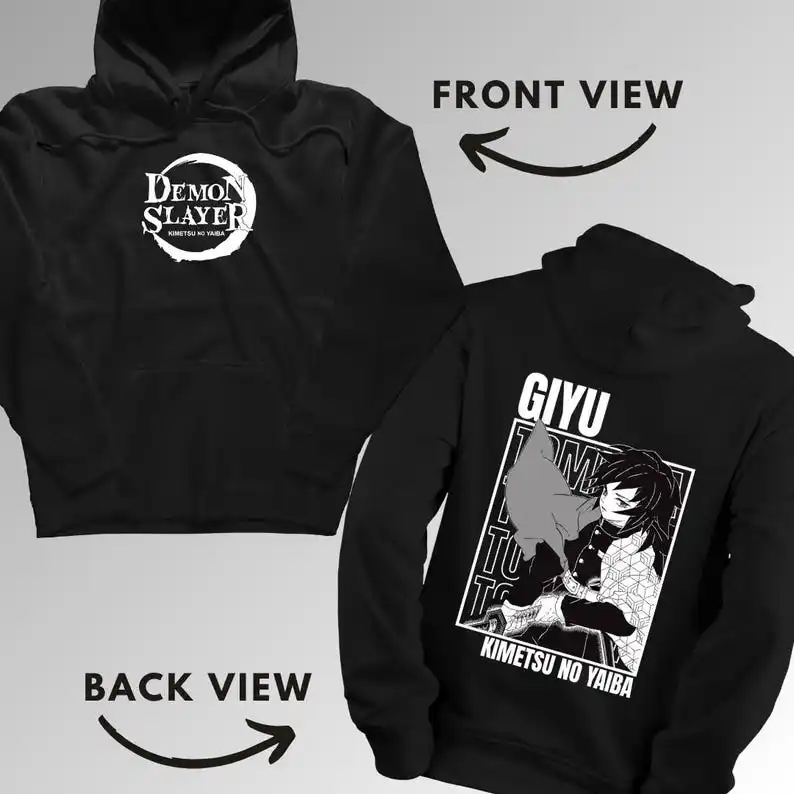 Giyu Tomioka Kimetsu no Yaiba Demon Slayer Толстовка с капюшоном Аниме Модная одежда в стиле манга