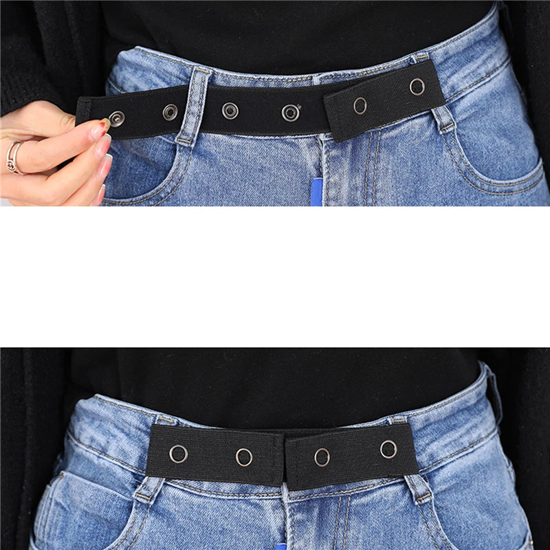 Belts for Women Buckle-free Elastic Invisible for Jeans Belt Without Buckle Easy Belts Men Stretch No Hassle Belt DropShipping