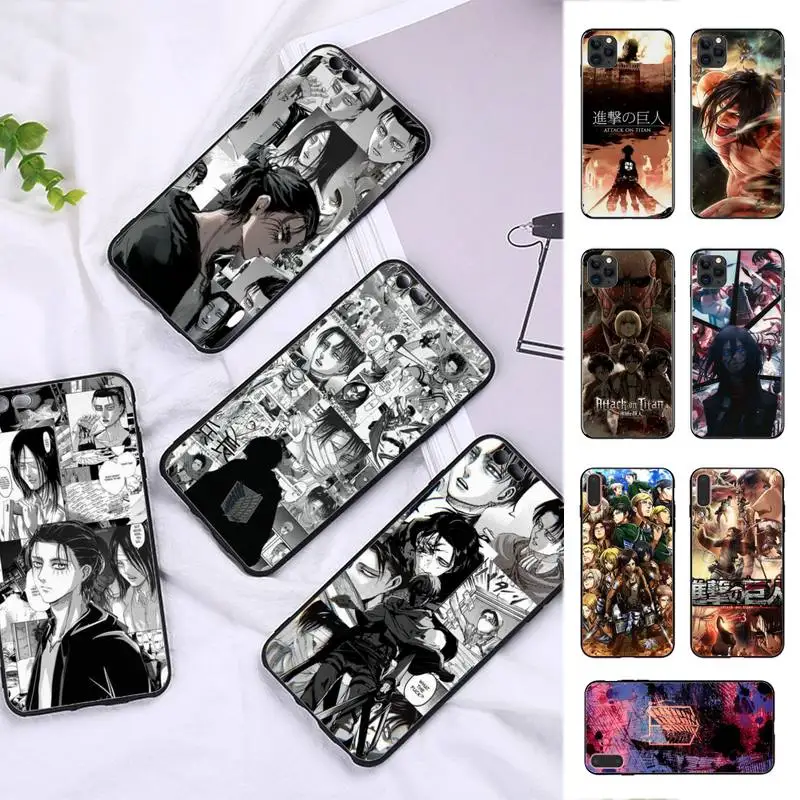 

Japan Anime A-Attack On T-Titan Phone Case Silicone Soft for iphone 14 13 12 11 Pro Mini XS MAX 8 7 6 Plus X XS XR Cover