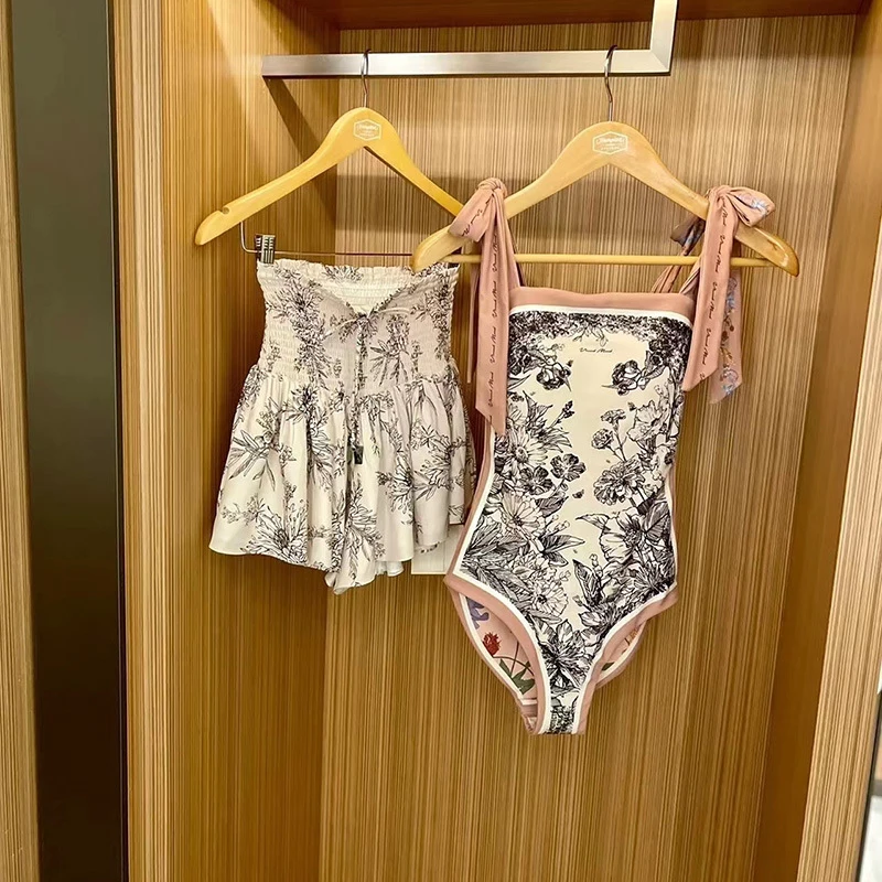 

Whole Swimwear For Women Sexy Swimsuit One Piece Cute Bathing Suit Female Summer 2022 New Ancient French Web High Waist Drape