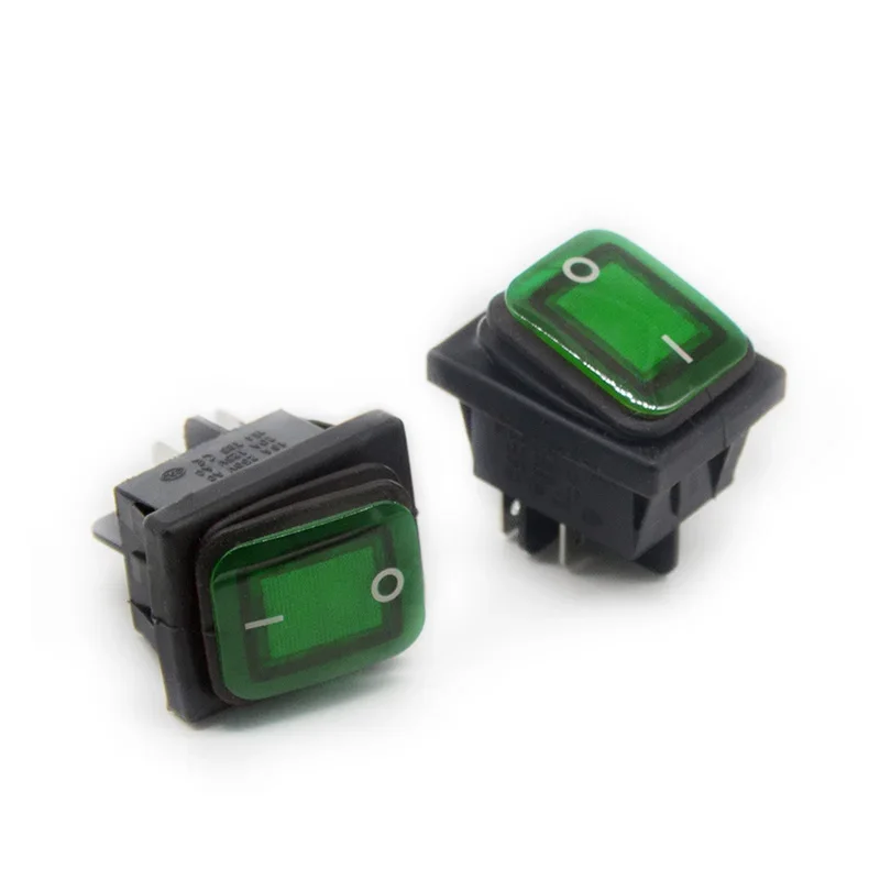 QQQ10pcs Водонепроницаемый кулисный переключатель KCD4-2X1N Светодиодная лампа