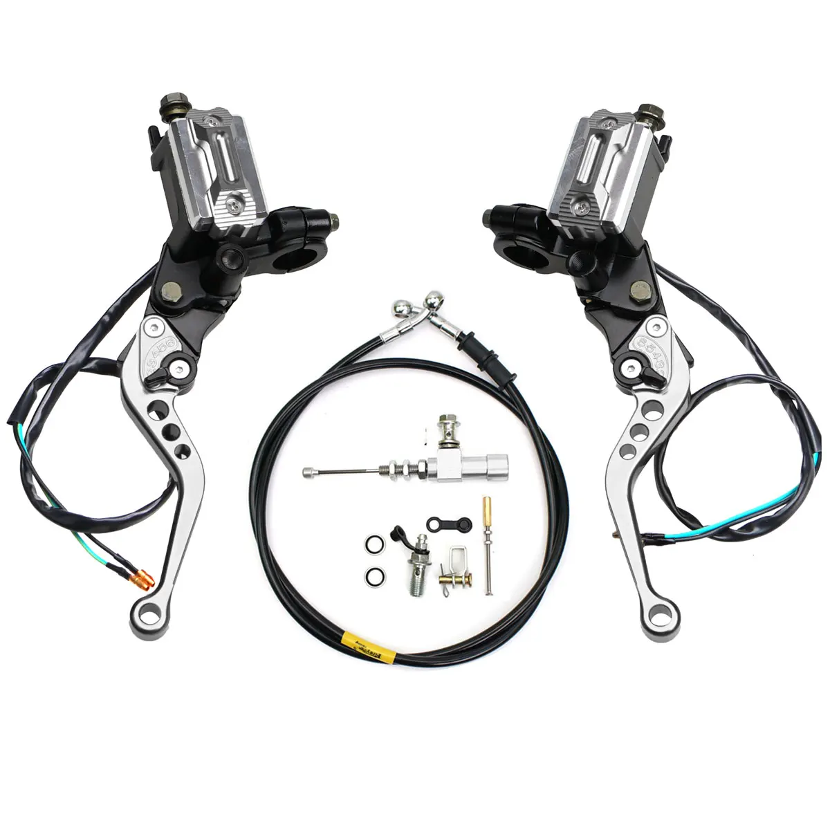 

Универсальный мотоциклетный тормозной насос 22 мм, ручка рычага, гидравлический насос сцепления, главный цилиндр, гоночный шланг для Yamaha Kawasaki HONDA