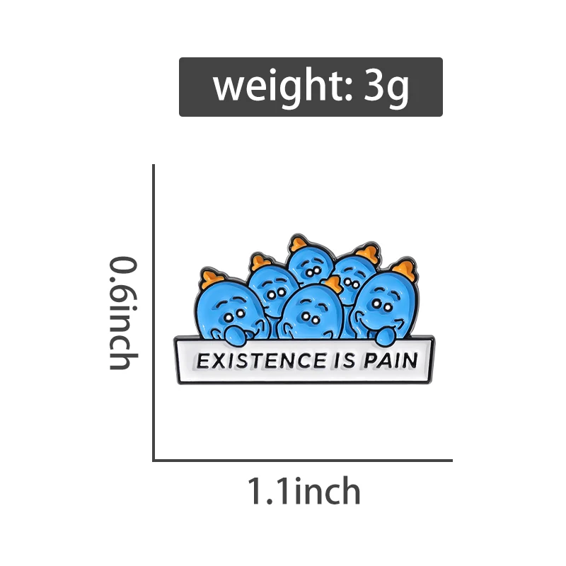 Броши С Тисненой Эмалью И Милым Дизайном Синего Монстра. Индивидуальные Булавки