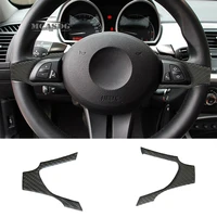 2x carbon fiber steering wheel sticker interior cover trim for bmw z4 2003 2010