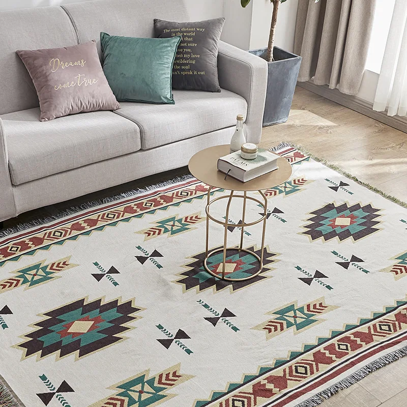 

90X90Cm Sofa Blanket Bohemian Ins Style Universal Full Cover Sofa Cover Knitted Embroidery Decoration Art Home Bed Blanket