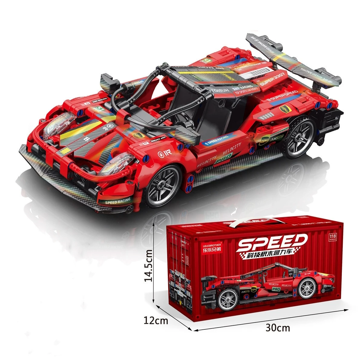 513 шт. City Speed Champion спортивные строительные блоки MOC модель гоночного автомобиля