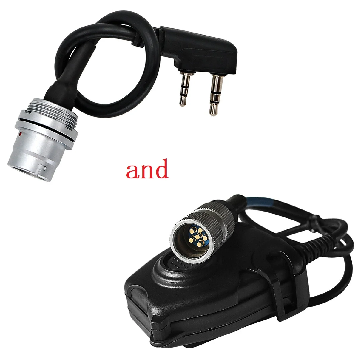 U283 2pin Kenwood plug connector tactical headset accessory+for Peltor 6pin PTT adapter PRC 152 PRC 148