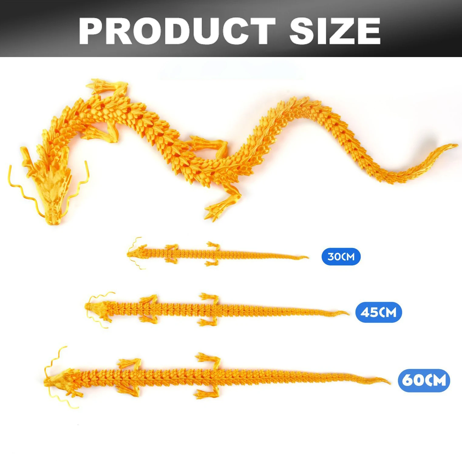 Хрустальная игрушка-дракон 30/45 см