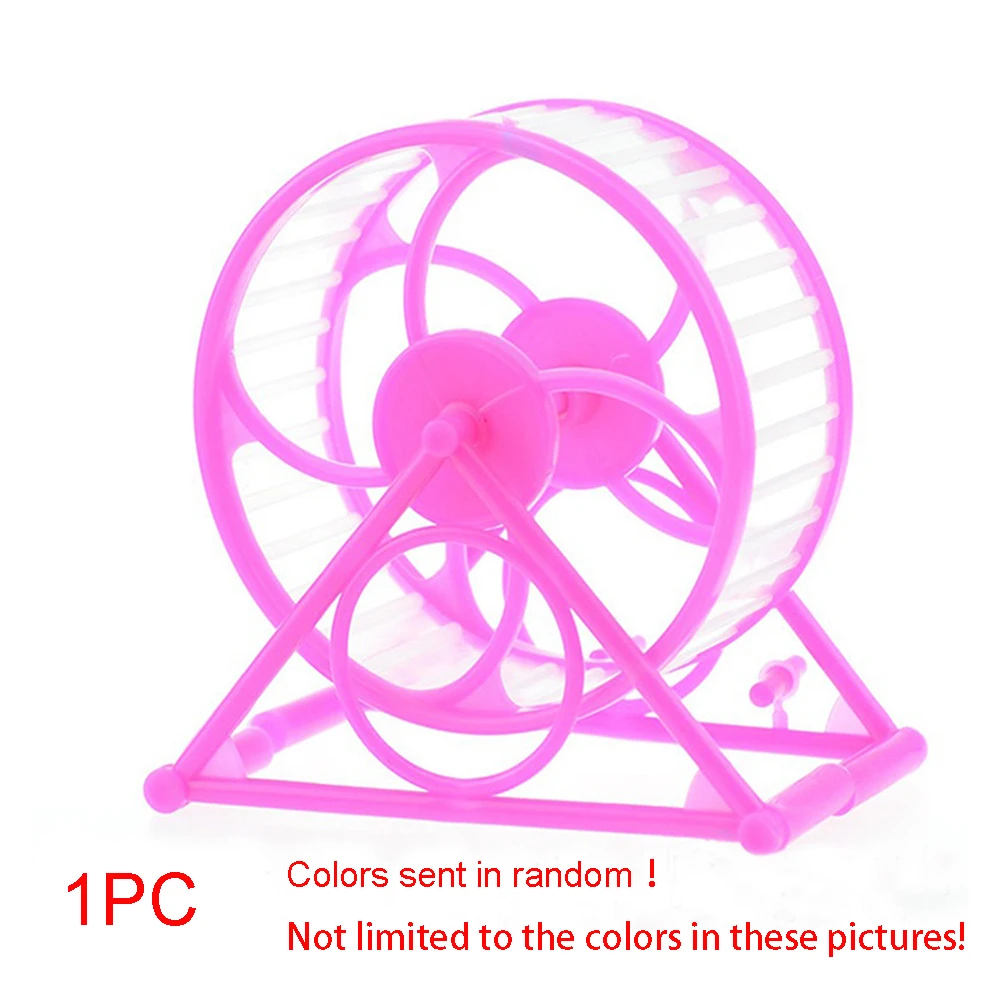 

Home Running Wheel Easy Install Workout Exercise Durable Training Random Color Small Pet Portable Hamster Cage